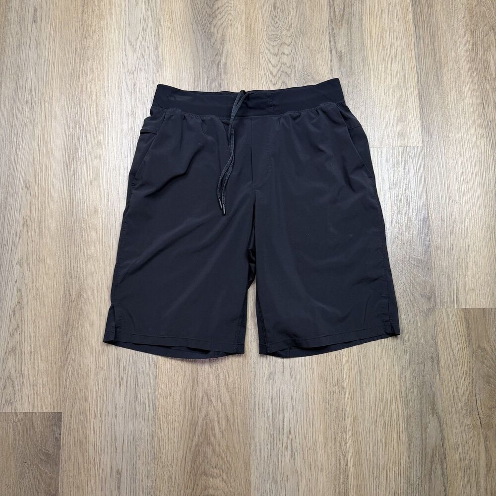 Lululemon Shorts Mens Large Black 10in Inseam Running Elastic Waist Athletic